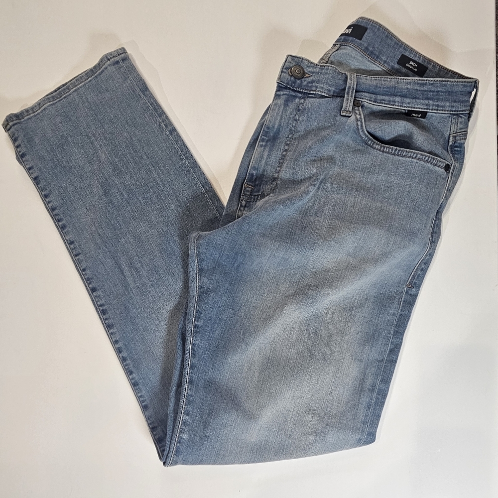 Mavi Womens Jeans 36 Waist Light Wash Straight Leg High Rise 90s Retro Inspired